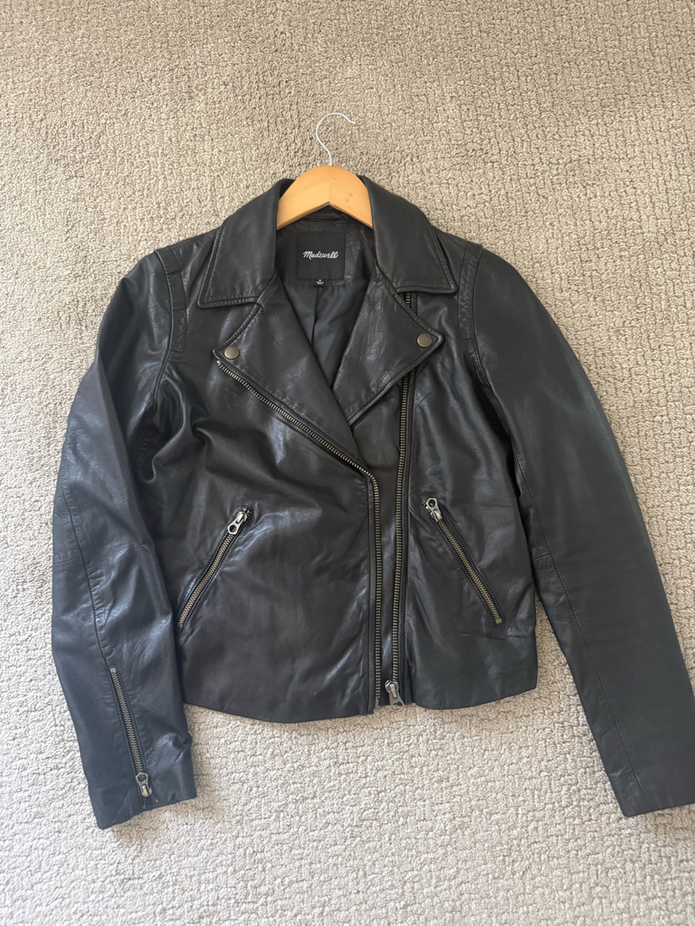 Madewell Black Genuine Leather Jacket
